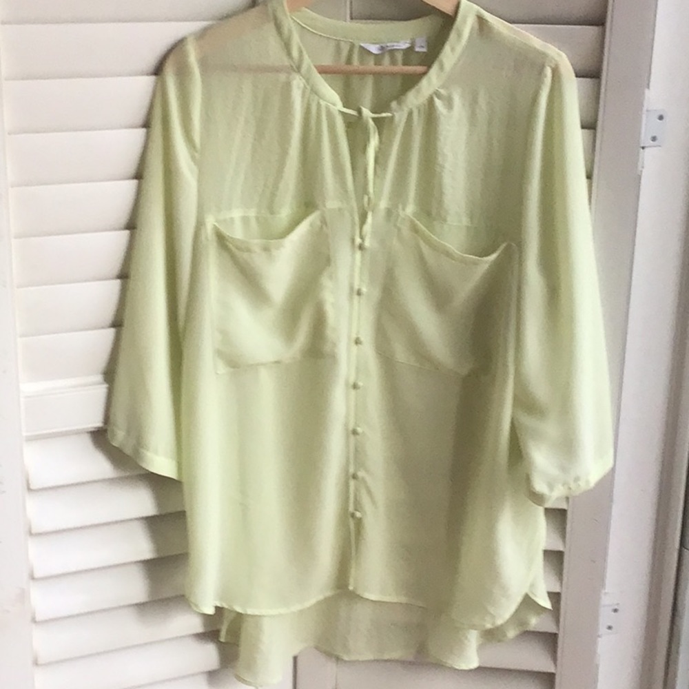 High Low sheer blouse, large